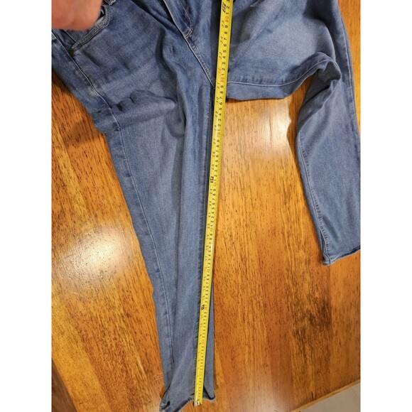 PAIGE Jeans Womens Manhattan Bootcut Sz 29 Medium Wash Denim Stretch EUC - Picture 8 of 11